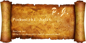 Podneczki Judit névjegykártya